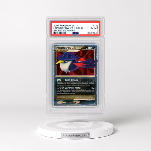 2007 Pokémon Diamond & Pearl Secret Wonders #132 Honchkrow LV. X - Holo (PSA 8 NM-MT)