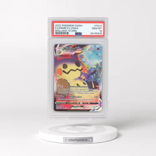 2022 Pokémon Sword & Shield Brilliant Stars #TG17 Mimikyu Vmax - Full Art (PSA 10 GEM MINT)