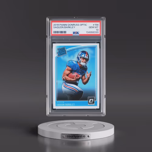 2018 Panini Donruss Optic #156 Saquon Barkley (PSA 10 GEM MINT)