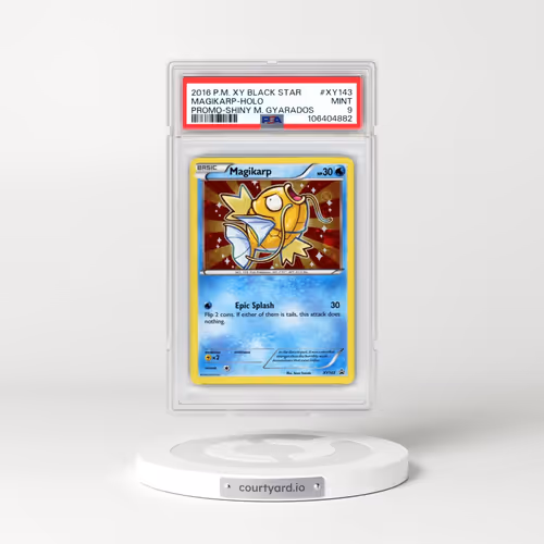 2016 Pokémon XY Black Star Promo #XY143 Magikarp - Holo Shiny Mega Gyarados (PSA 9 MINT)