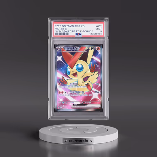 2023 Pokémon SV-P Promo #052 Victini EX - Holo Raging Surf Sealed Battle Round 1 Winner (PSA 9 MINT)