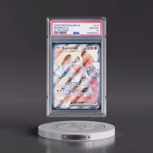 2025 Pokémon Dri EN-Destined Rivals #214 Regirock EX - Holo Ultra Rare (PSA 10 GEM MINT)