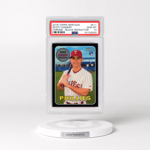 2018 Topps Heritage Chrome Black Refractors #THC511 Scott Kingery (PSA 10 GEM MINT)
