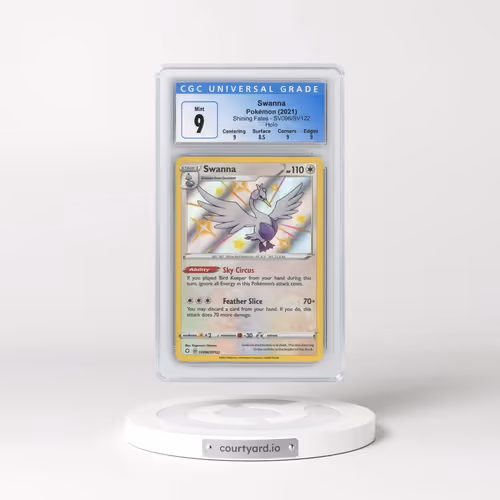 2021 Shining Fates #SV096/SV122 Swanna - Shiny Vault Holo (CGC 9 MINT)