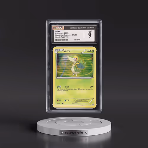 2011 Black Star Promos - Black & White #BW01 Snivy - Sneak-Peek Tin (Holo) (CGC 9 MINT)