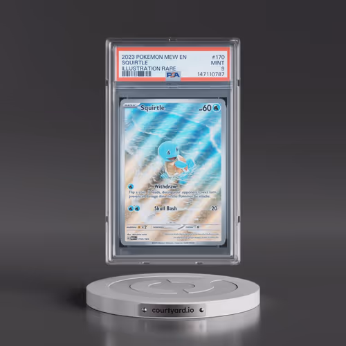 2023 Pokémon Mew EN-151 #170 Squirtle - Illustration Rare (PSA 9 MINT)