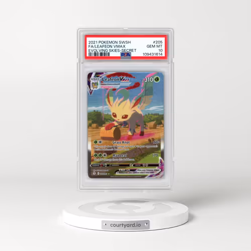 2021 Pokémon Sword & Shield Evolving Skies #205 Leafeon Vmax - Full Art Secret (PSA 10 GEM MINT)