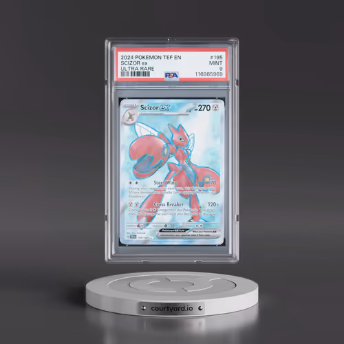 2024 Pokémon Tef EN-Temporal Forces #195 Scizor EX - Holo Ultra Rare (PSA 9 MINT)