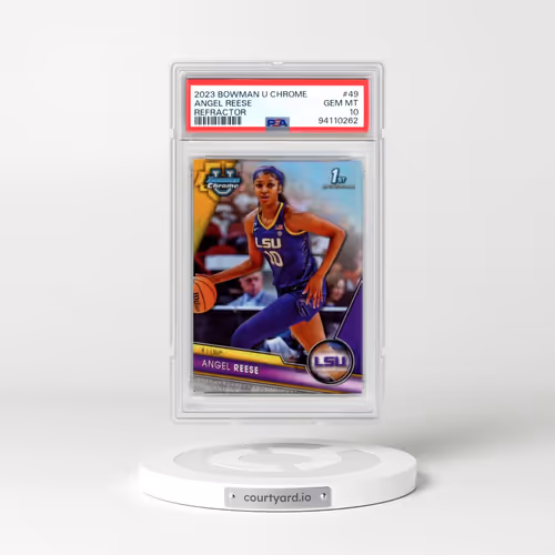 2023 Bowman University Chrome #49 Angel Reese - Refractor (PSA 10 GEM MINT)