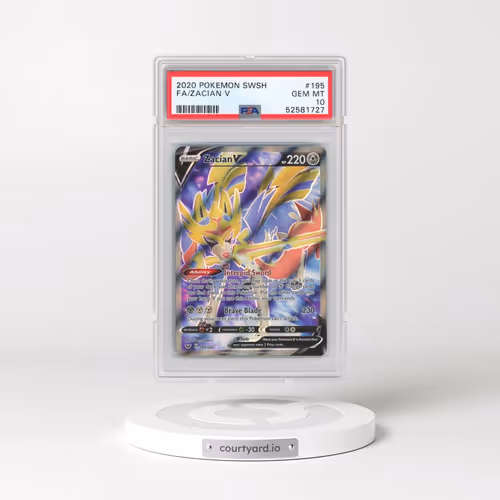 2020 Pokémon Sword & Shield #195 Zacian V - Holo Full Art (PSA 10 GEM MINT)
