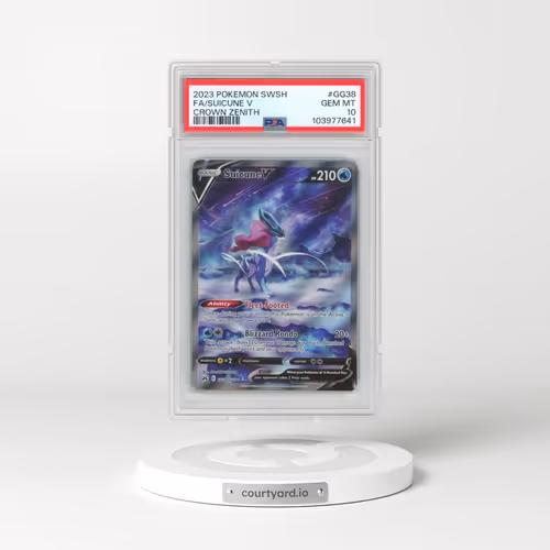 2023 Pokémon Sword and Shield Crown Zenith #GG38 Suicune V - Holo Full Art (PSA 10 GEM MINT)