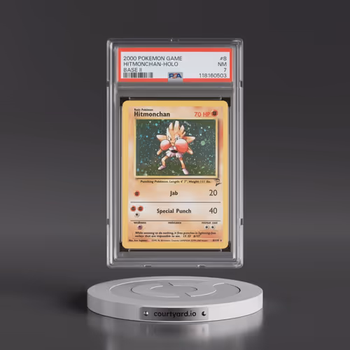2000 Pokémon Game Base II #8 Hitmonchan - Holo (PSA 7 NM)