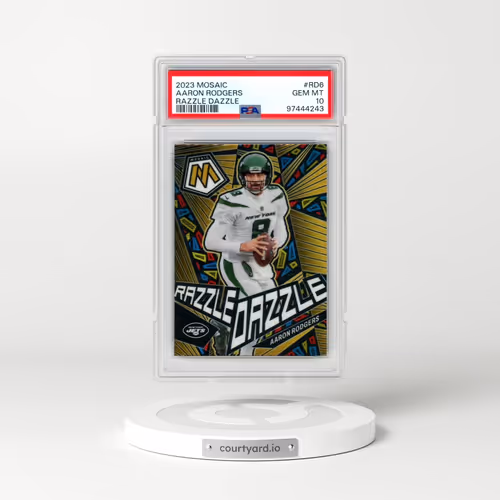 2023 Panini Mosaic Razzle Dazzle #RD6 Aaron Rodgers (PSA 10 GEM MINT)