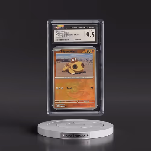 2025 Prismatic Evolutions - PRE EN #052/131 Hippopotas - Master Ball Holo (CGC 9.5 MINT+)