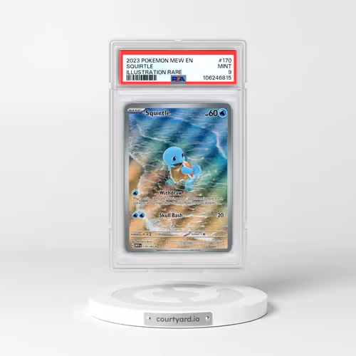 2023 Pokémon Mew EN-151 #170 Squirtle - Illustration Rare (PSA 9 MINT)