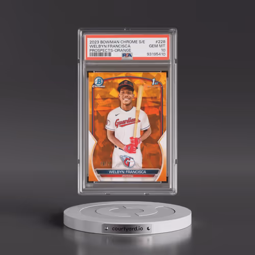 2023 Bowman Chrome Sapphire Edition Prospects #228 Welbyn Francisca - Orange (PSA 10 GEM MINT)
