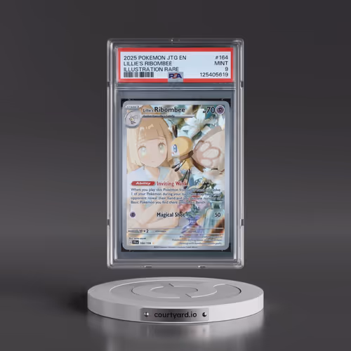 2025 Pokémon Jtg EN-Journey Together #164 Lillie's Ribombee - Illustration Rare (PSA 9 MINT)