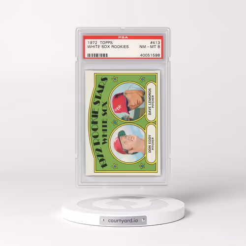 1972 Topps #413 White Sox Rookies - D.Eddy/D.Lemonds (PSA 8 NM-MT)