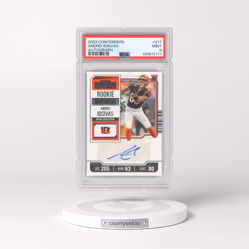 2023 Panini Contenders #217 Andrei Iosivas - Autograph (PSA 9 MINT)