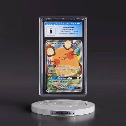 2019 Unbroken Bonds #195a/214 Dedenne GX - Holo Alternate Art Trainer's Toolkit (CGC 9 MINT)