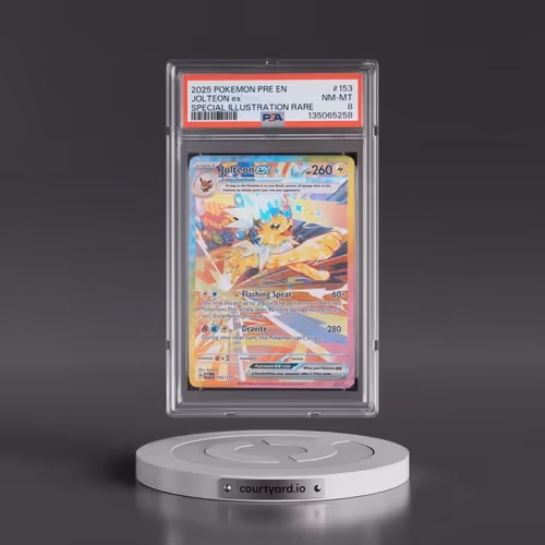 2025 Pokémon Pre EN-Prismatic Evolutions #153 Jolteon EX - Holo Special Illustration Rare (PSA 8 NM-