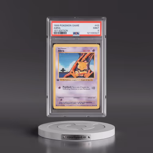 1999 Pokémon Game #43 Abra - 1st Edition (PSA 9 MINT)