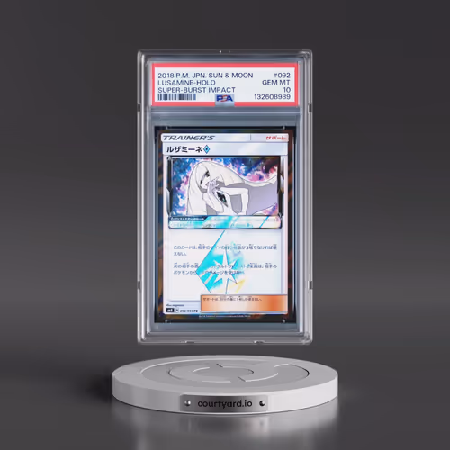 2018 Pokémon Sun & Moon Super-Burst Impact #092 Lusamine - Holo (PSA 10 GEM MINT)