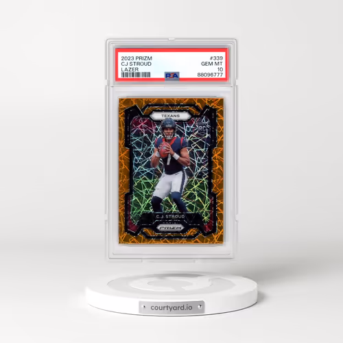 2023 Panini Prizm #339 CJ Stroud - Lazer Prizm (PSA 10 GEM MINT)