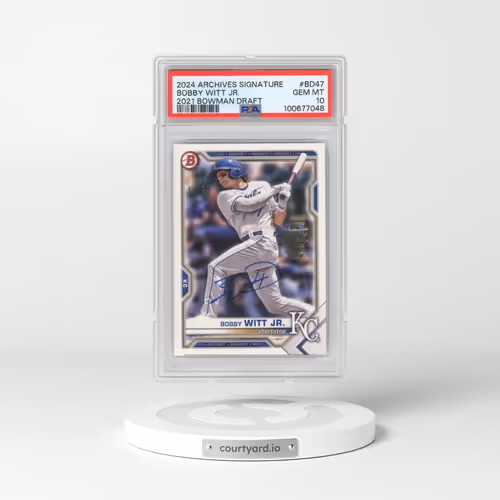 2024 Topps Archives Signature Series #BD47 Bobby Witt Jr. - 2021 Bowman Draft (PSA 10 GEM MINT)