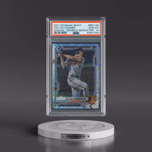 2021 Bowman Draft #BDC166 Colton Cowser - Chrome-Sparkle Refractor (PSA 10 GEM MINT)