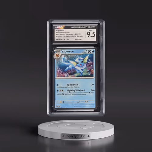 2024 Prismatic Evolutions - PRE EN #022/131 Vaporeon - (Cosmos Holo) Costco Exclusive 8-Tin Bundle (