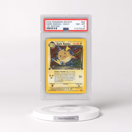 2000 Pokémon Rocket #83 Dark Raichu - 1st Edition Holo (PSA 8 NM-MT)