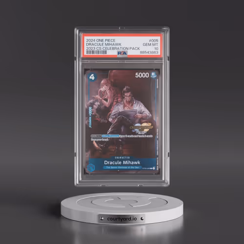 2024 One Piece Championship 2023 Celebration Pack #005 Dracule Mihawk (PSA 10 GEM MINT)
