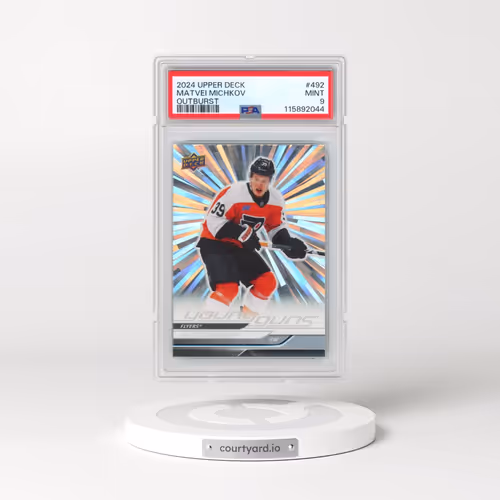 2024 Upper Deck #492 Matvei Michkov - Outburst (PSA 9 MINT)