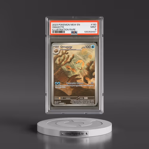 2023 Pokémon Mew EN-151 #180 Omanyte - Illustration Rare (PSA 9 MINT)
