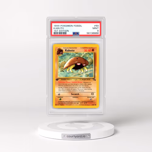 1999 Pokémon Fossil #50 Kabuto - 1st Edition (PSA 9 MINT)