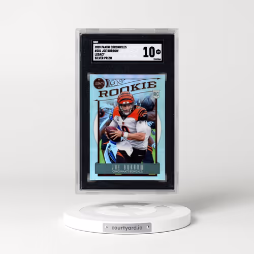 2020 Panini Chronicles #201 Joe Burrow - Legacy Silver Prizm (SGC 10 GEM MINT)