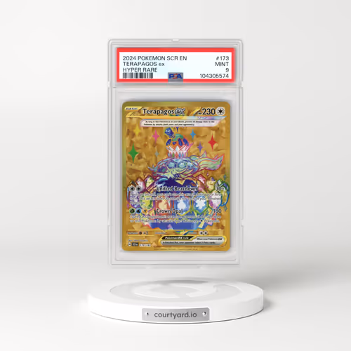 2024 Pokémon Scr EN-Stellar Crown #173 Terapagos EX - Holo Hyper Rare (PSA 9 MINT)