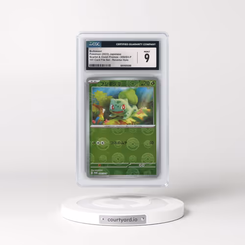 2022 Scarlet & Violet Promos #059/SV-P Bulbasaur - Reverse Holo 151 Card File Set Poke Ball (CGC 9 M