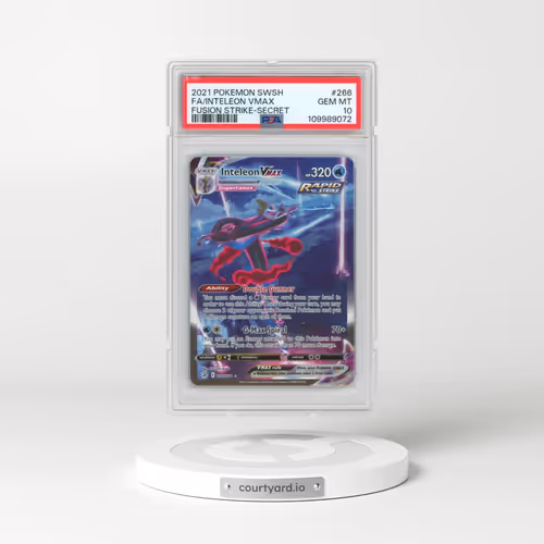 2021 Pokémon Sword & Shield Fusion Strike #266 Inteleon Vmax - Full Art Secret (PSA 10 GEM MINT)