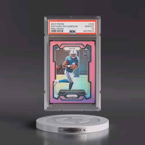 2023 Panini Prizm #343 Anthony Richardson - Pink Prizm (PSA 10 GEM MINT)