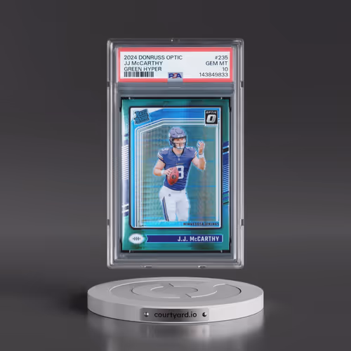 2024 Panini Donruss Optic #235 JJ McCarthy - Green Hyper (PSA 10 GEM MINT)