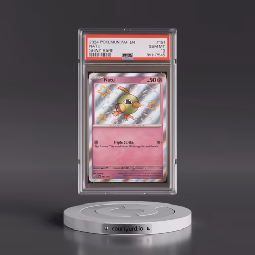 2024 Pokémon Paf EN-Paldean Fates #151 Natu - Shiny Rare (PSA 10 GEM MINT)