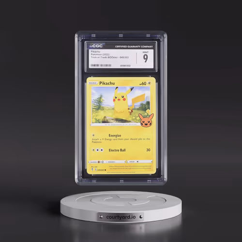 2021 Pokémon Sword & Shield Evolving Skies #049 Pikachu - Trick or Trade 2022 (CGC 9 MINT)