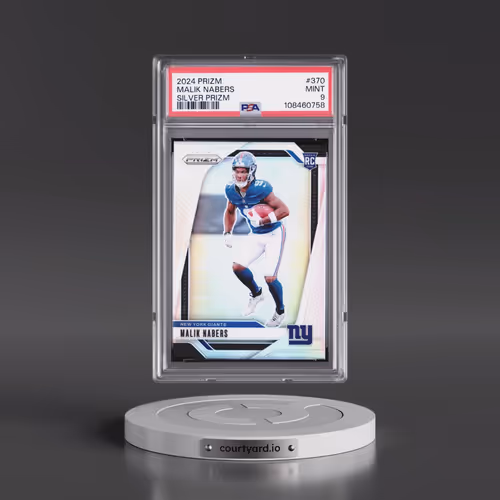 2024 Panini Prizm #370 Malik Nabers - Silver Prizm (PSA 9 MINT)