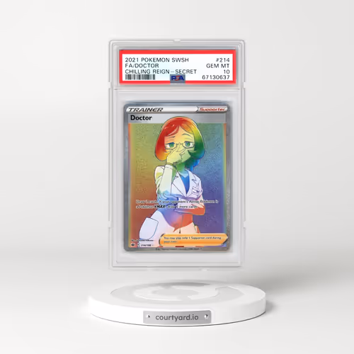 2021 Pokémon Sword & Shield Chilling Reign #214 Doctor - Full Art Secret (PSA 10 GEM MINT)