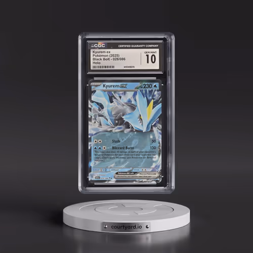 2025 Black Bolt - BLK EN #028/086 Kyurem ex - Holo (CGC 10 GEM MINT)