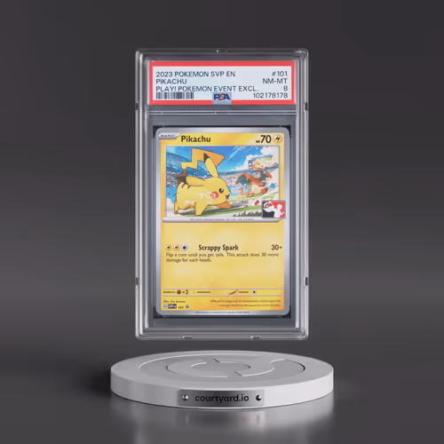 2023 Pokémon Svp EN-SV Black Star Promo #101 Pikachu - Play! Pokemon Event Exclusive (PSA 8 NM-MT)