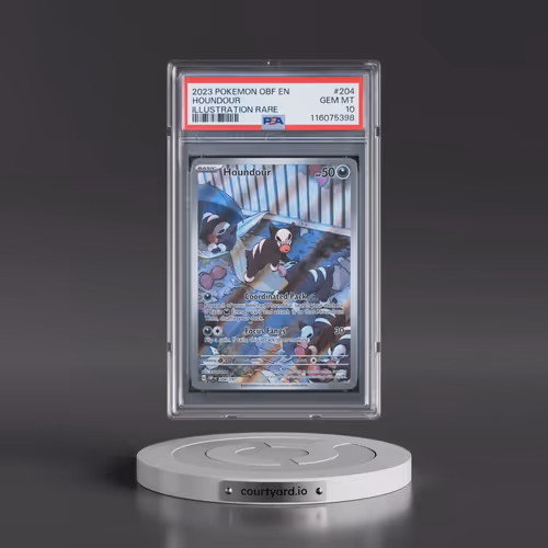 2023 Pokémon Obf EN-Obsidian Flames #204 Houndour - Illustration Rare (PSA 10 GEM MINT)