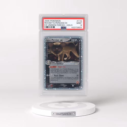 2005 Pokémon EX Unseen Forces #116 Rocket's Persian EX - Holo Holo (PSA 9 MINT)